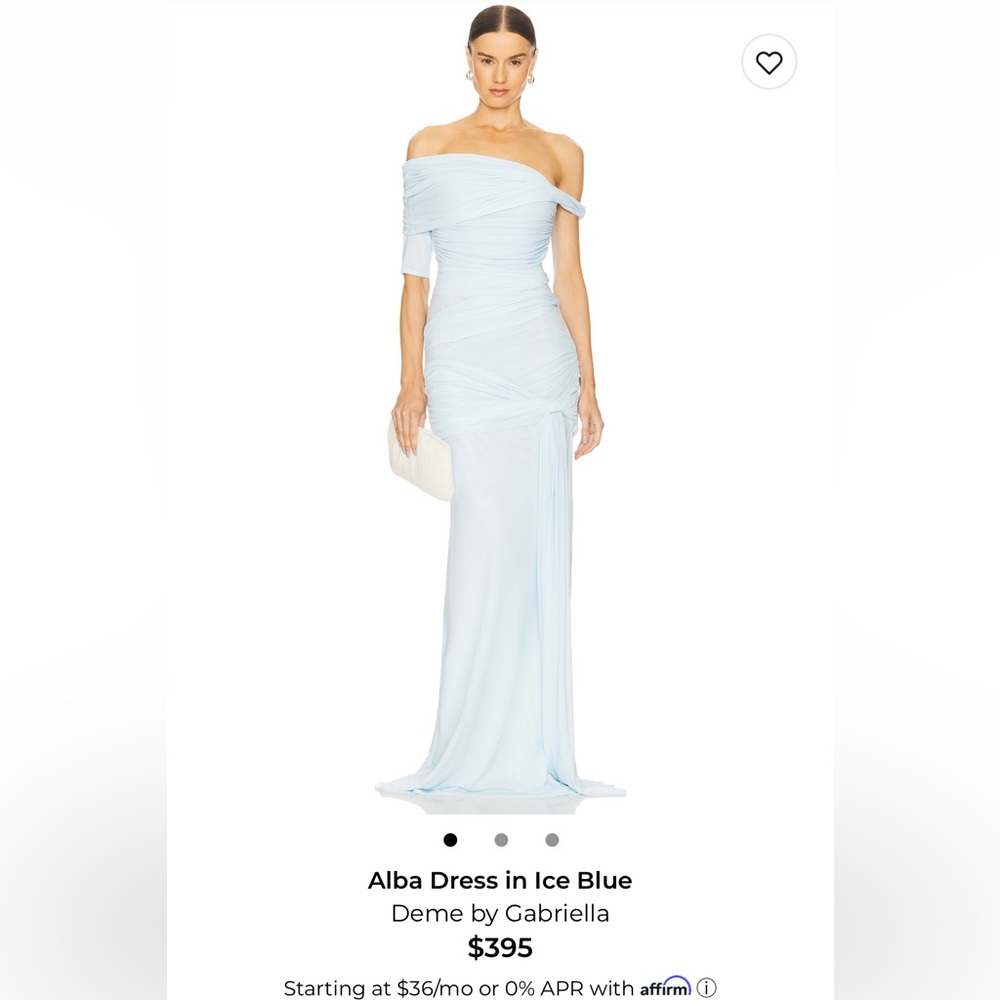 Deme by Gabriella One Shoulder Ice Blue Dress